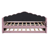 Twin Velvet Upholstered Daybed With Trundle USB Ports - Omega Lifestyles