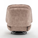 Modern Soft Velvet Swivel Gliding Recliner Chair With Phone Holder - Omega Lifestyles