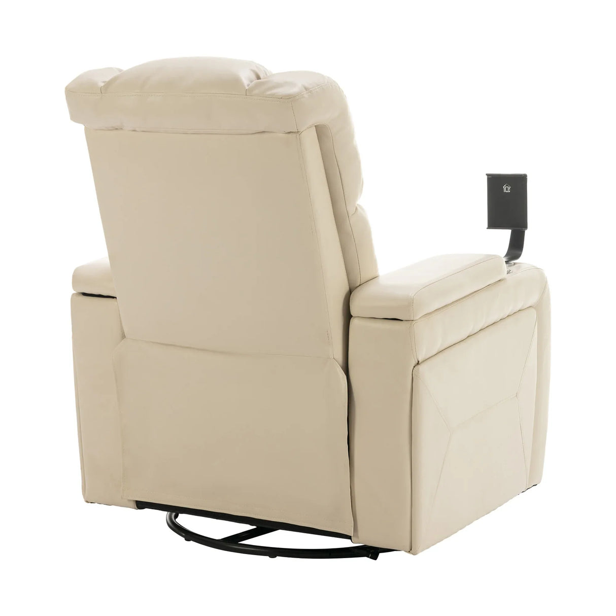 Power PU Leather Recliner Chair With Tray Table USB Port - Omega Lifestyles