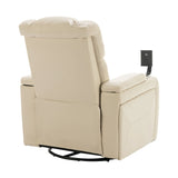 Power PU Leather Recliner Chair With Tray Table USB Port - Omega Lifestyles