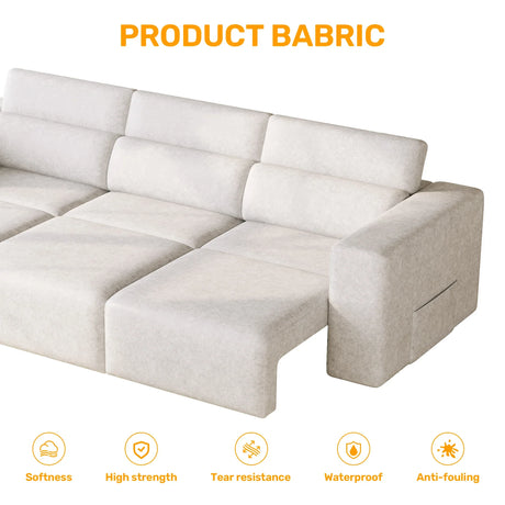 Power Reclining 3-Seat Sofa With Bluetooth Wireless Charging - Omega Lifestyles