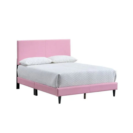 Full Upholstered Pink Adjustable Headboard Bed Frame Full - Omega Lifestyles