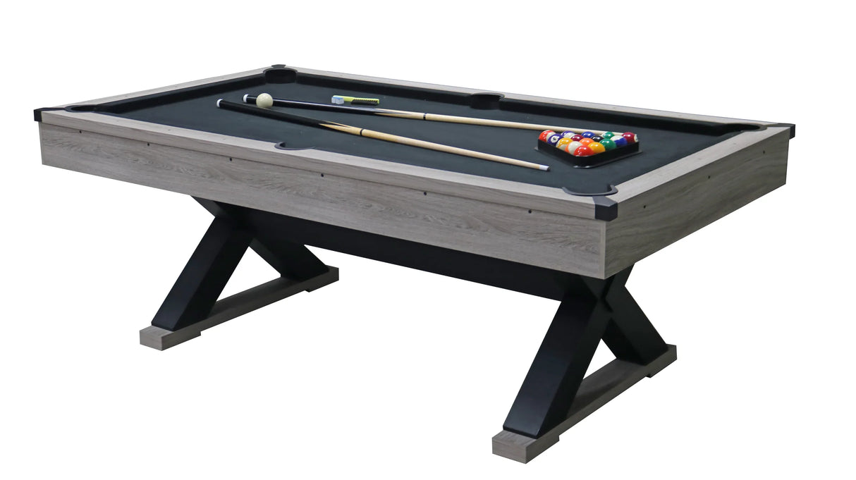 Rustic Industrial 84-Inch MDF Billiards Table With Accessories - Omega Lifestyles