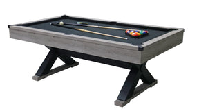 Rustic Industrial 84-Inch MDF Billiards Table With Accessories - Omega Lifestyles