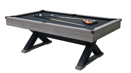 Rustic Industrial 84-Inch MDF Billiards Table With Accessories - Omega Lifestyles