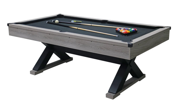 Rustic Industrial 84-Inch MDF Billiards Table With Accessories - Omega Lifestyles