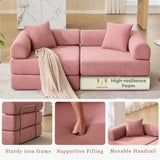 Modular Folding Convertible Corduroy Sofa Bed - Omega Lifestyles