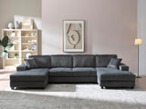 Modern Convertible U-Shaped Corduroy Fabric Sofa - Omega Lifestyles