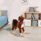 Plush Kids Rocking Horse With Realistic Sounds - Omega Lifestyles