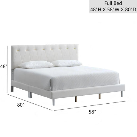 Full Platform Bed Wheat Polyester Fabric With Gold Inserts - Omega Lifestyles