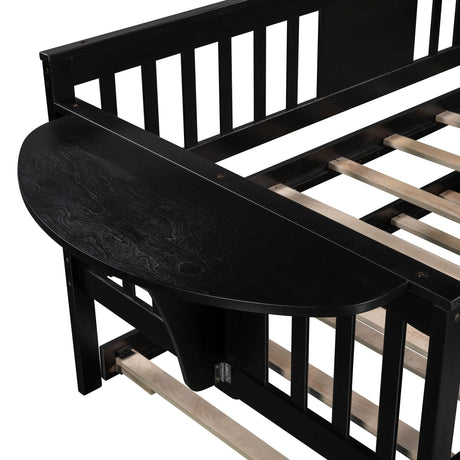 Twin Solid Wood Daybed With Trundle Espresso - Omega Lifestyles