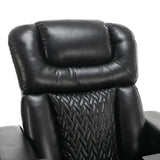 Power Reclining PU Leather Home Theater Recliner Chair - Omega Lifestyles