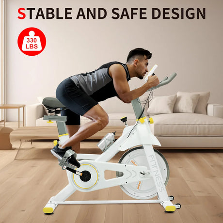 Indoor Fitness Steel Frame Adjustable Exercise Bike - Omega Lifestyles