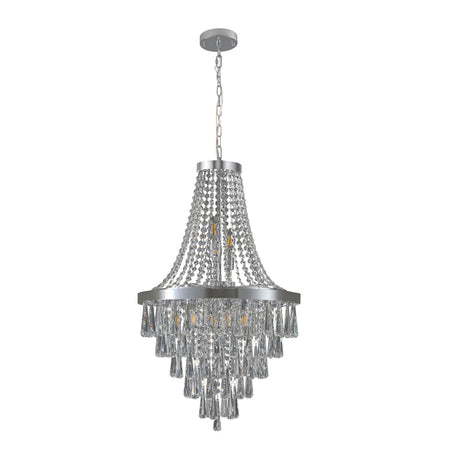 Luxury Chrome Crystal Adjustable Height Modern Chandelier - Omega Lifestyles