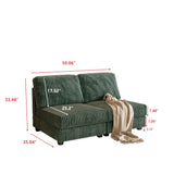 Double-Seater Corduroy Fabric Wood Frame Sofa - Omega Lifestyles