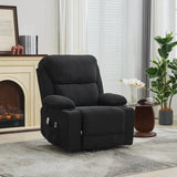 Medium-Firm Corduroy Remote-Controlled Heating Massage Recliner - Omega Lifestyles