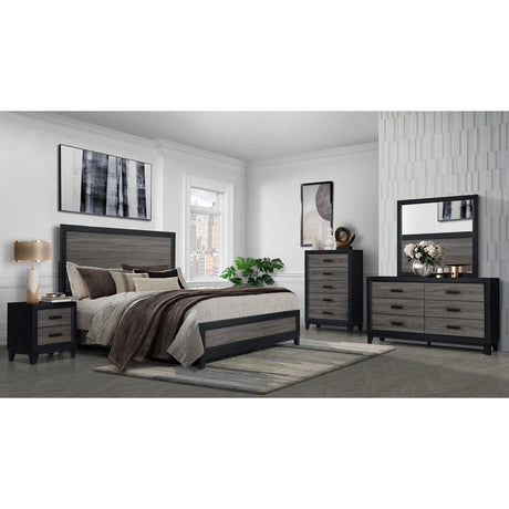 Queen Urban Farmhouse Solid Wood 5-Piece Bedroom Set - Omega Lifestyles