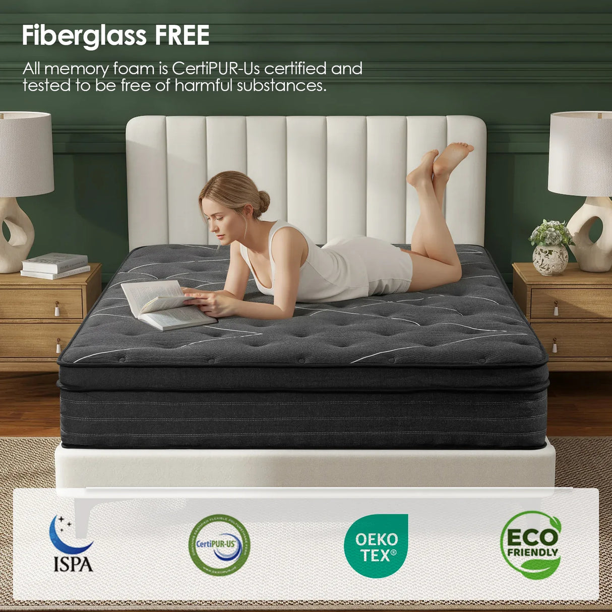 Medium 10-Inch Cooling Gel Hybrid Foam Pocket Spring Queen Mattress - Omega Lifestyles