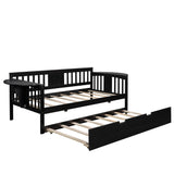 Twin Solid Wood Daybed With Trundle Espresso - Omega Lifestyles