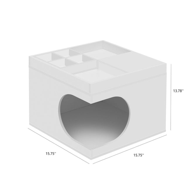Multifunctional Creamy White Pet Sofa Side Cabinet - Omega Lifestyles