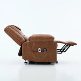 Medium-Firm PU Leather Remote-Controlled Heating Massage Recliner - Omega Lifestyles