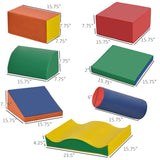 7-Piece Colorful Soft Foam Play Blocks Kids Gym Set - Omega Lifestyles