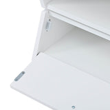 Modernist 2-Tier White Glass Top Coffee Table - Sleep Galleria