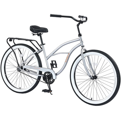 Men's 26-Inch Steel Frame Cruiser Bike With Shimano 7-Speed - Omega Lifestyles