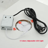 Modern Upholstered Glass Display Cabinet With Adjustable LED Light - Omega Lifestyles