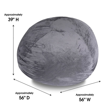 Minky Velvet Memory Foam Bean Bag Chair - Omega Lifestyles