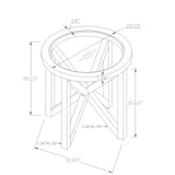 Modern Round Tempered Glass Wood Base Coffee Table - Omega Lifestyles