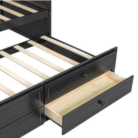 Twin Daybed With Pull-Out Trundle And Storage Drawers - Omega Lifestyles