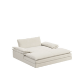 Modern Oversized Chenille Lounge Chair With Wide Armrests - Omega Lifestyles