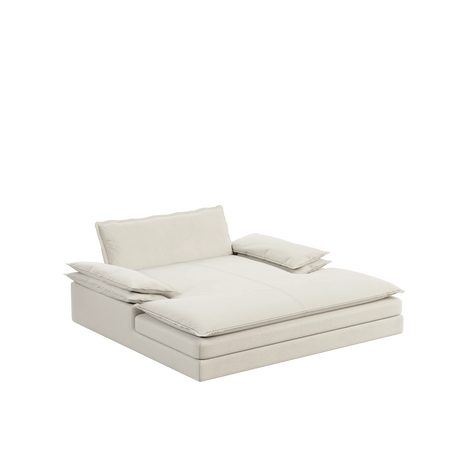 Modern Oversized Chenille Lounge Chair With Wide Armrests - Omega Lifestyles