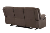 Brown Fabric Upholstered Sofa With Lumbar Support - Omega Lifestyles