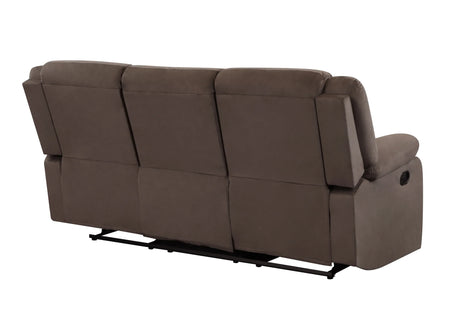 Brown Fabric Upholstered Sofa With Lumbar Support - Omega Lifestyles
