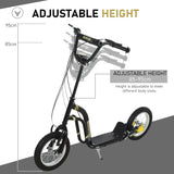 Youth Adjustable Height Dual Brake 12-Inch Scooter For Kids - Omega Lifestyles