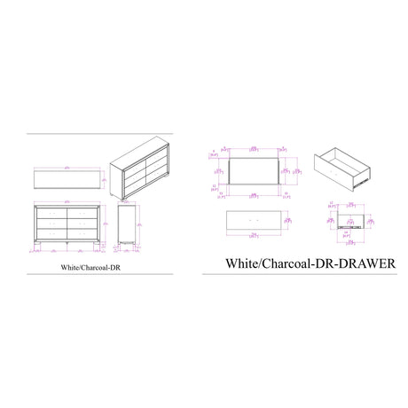 King Modern White 5-Piece Bedroom Furniture Set - Omega Lifestyles