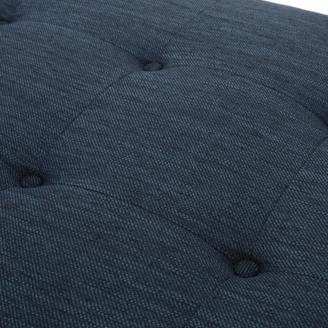 Chic Navy Blue Fabric Button-Tufted Chaise Lounge - Omega Lifestyles