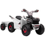 Kids Electric ATV Ride-On With Cargo Trailer - Omega Lifestyles