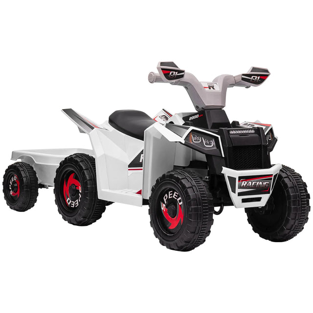 Kids Electric ATV Ride-On With Cargo Trailer - Omega Lifestyles
