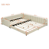 Queen Twin XL Upholstered PU Leather Platform Bed Set - Omega Lifestyles