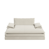 Modern Oversized Chenille Lounge Chair With Wide Armrests - Omega Lifestyles