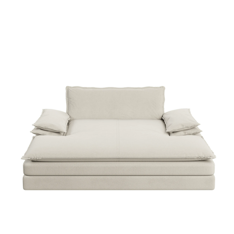 Modern Oversized Chenille Lounge Chair With Wide Armrests - Omega Lifestyles