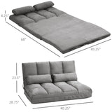 Convertible Floor Sofa Bed Chair With 2 Pillows - Omega Lifestyles