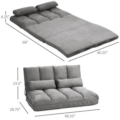 Convertible Floor Sofa Bed Chair With 2 Pillows - Omega Lifestyles