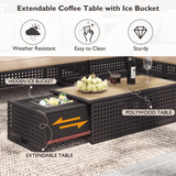 Diamond Weave Outdoor Sectional Furniture Set With Cushions - Omega Lifestyles