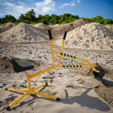 Interactive Yellow Metal Riding Excavator Toy With Bucket Control - Omega Lifestyles