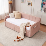 Twin Velvet Upholstered Daybed Frame With Trundle - Omega Lifestyles
