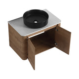 30-Inch Wall-Mounted Bathroom Vanity With Ceramic Sink - Omega Lifestyles